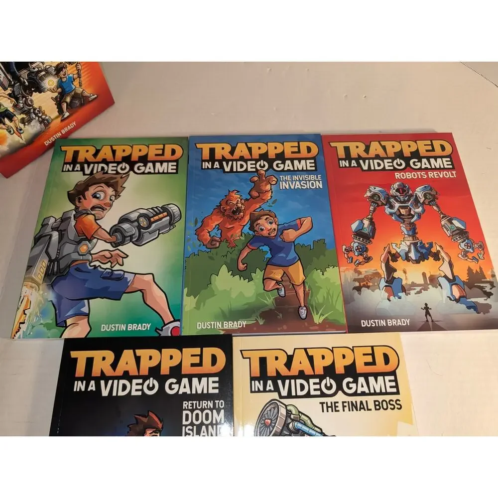 Complete Set Trapped Inside of Video Game 5 Book Set New